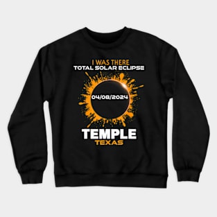 Temple Texas Total Solar Eclipse 2024 Crewneck Sweatshirt